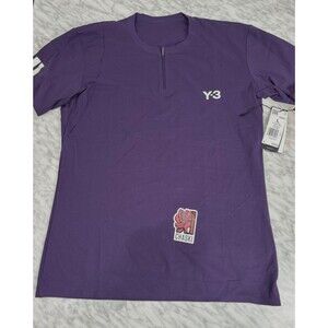Adidas Y-3 Pro FreeLift Zip Tennis Tee/T-Shirt JN2992 Purple Men Large NEW